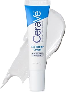 CeraVe Eye Repair Cream, Hyaluronic Acid Eye Cream for Dark Circles, 0.5oz | Skin Care, Under Eye Treatment for Puffiness with Niacinamide, Ceramides &amp; Marine Botanical Complex, Ophthalmologist Tested