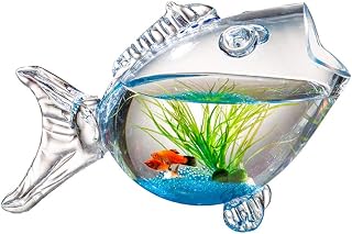 Fish Bowls Creative Fish Tank Aquarium Fish-Shaped Glass Fish Tank Goldfish Tank Living Room Turtle Tank Fish & Aquariums-M