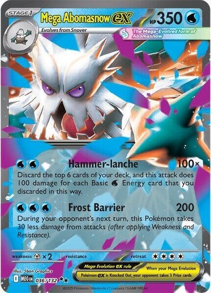 Pokemon - Mega Abomasnow ex - 036/132 - ME01: Mega Evolution (MEG) - Double Rare