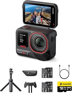 Insta360 Ace Pro 2 Get-Set Bundle Dual Battery - 8K Waterproof Action Camera Co-Engineered with Leica, 1/1.3" Sensor, Dual AI Chip, Leading Low Light, Superior Audio, Flip Screen & AI Editing