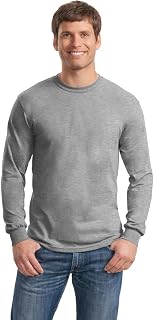 Gildan Mens DryBlend 50 Cotton/50 Poly Long Sleeve T-Shirt, XL, Sport Grey