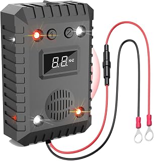 Under Bonnet Rodent Repeller,Ultrasonic Car Rat and Mouse Repellent with LED Strobe Lights,Digital Display Vehicle Animal Deterrent for Engine Wire Protection