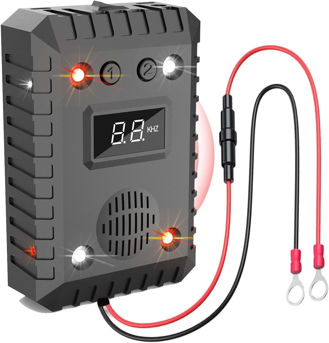 Under Bonnet Rodent Repeller,Ultrasonic Car Rat and Mouse Repellent with LED Str