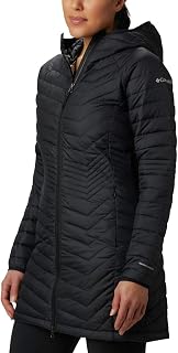 Columbia WK0034 Women's Waterproof Hooded Down Jacket, Mid-Length, POWDER LITE MID JACKET, Polyester, WK0034