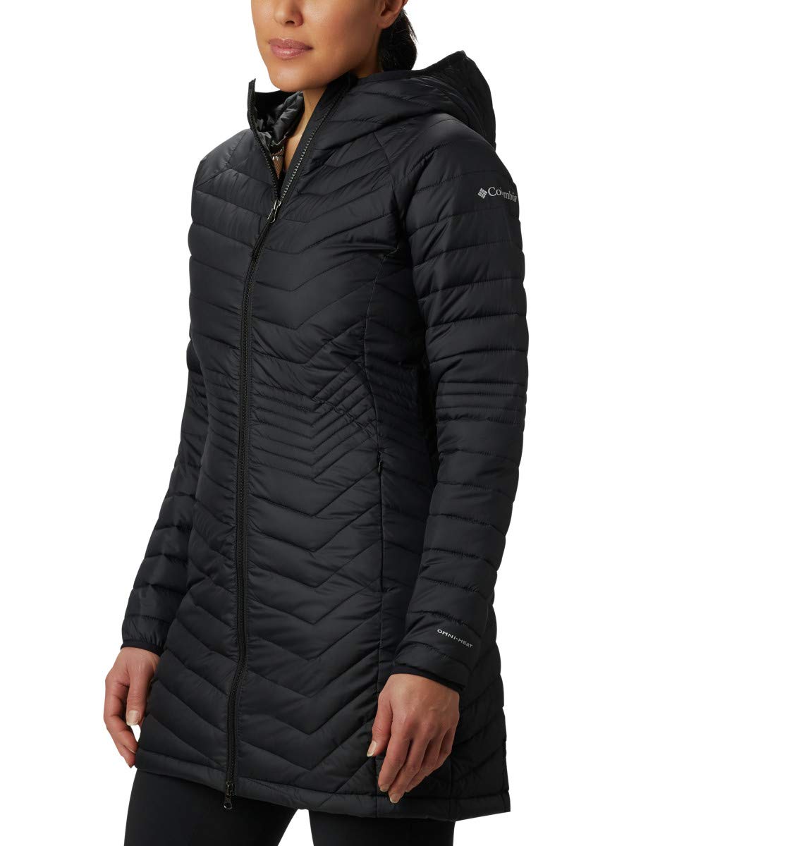 Columbia WK0034 Women's Waterproof Hooded Down Jacket, Mid-Length, POWDER LITE M