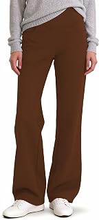 Safort Yoga Bootcut Pants Women Flare Leggings Tummy Control Sports Pants with Pockets for Casual Office Wear