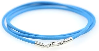 20 Inch Braided Leather Necklace Waxed Cord for Men Women 2mm Wide