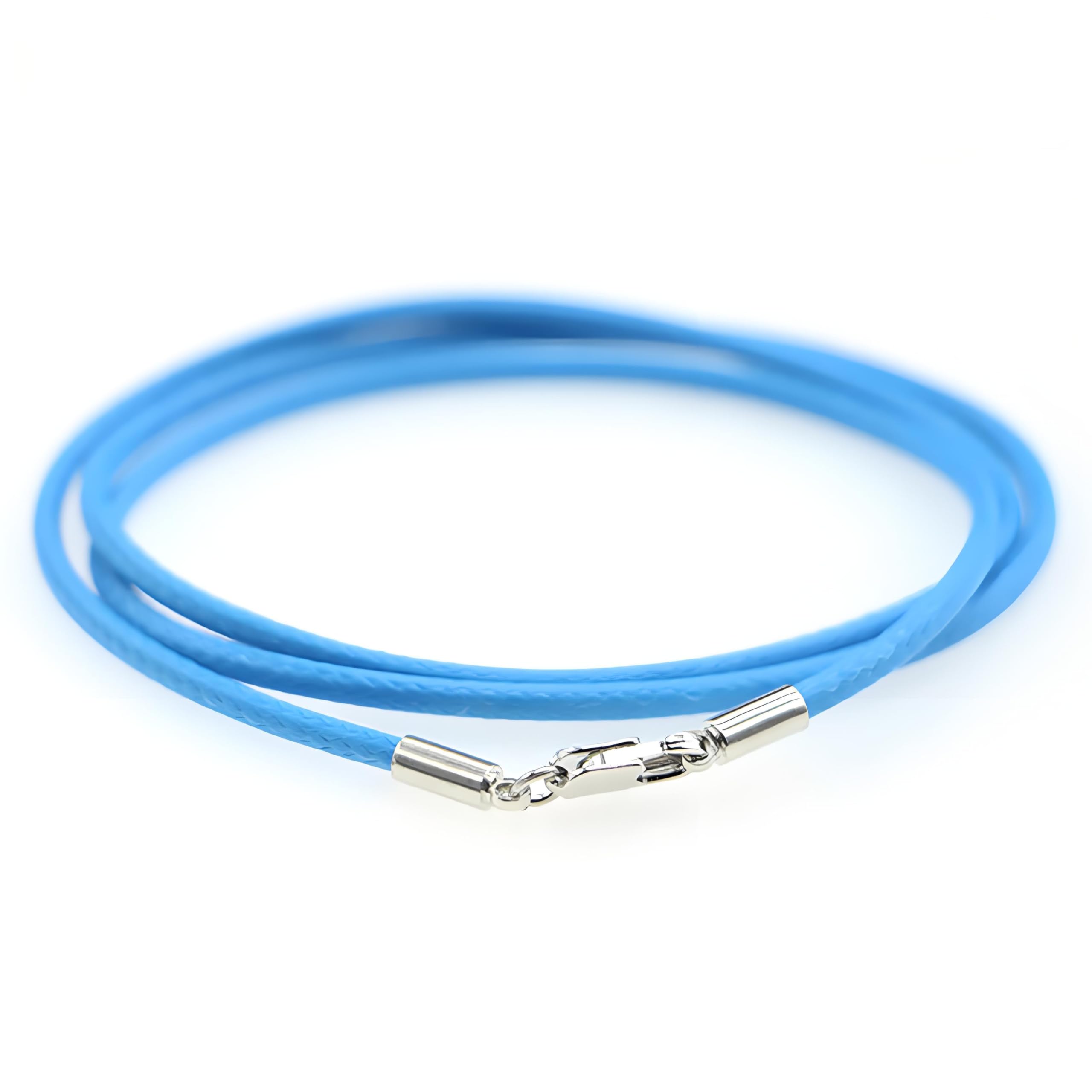 20 Inch Braided Leather Necklace Waxed Cord for Men Women 2mm Wide