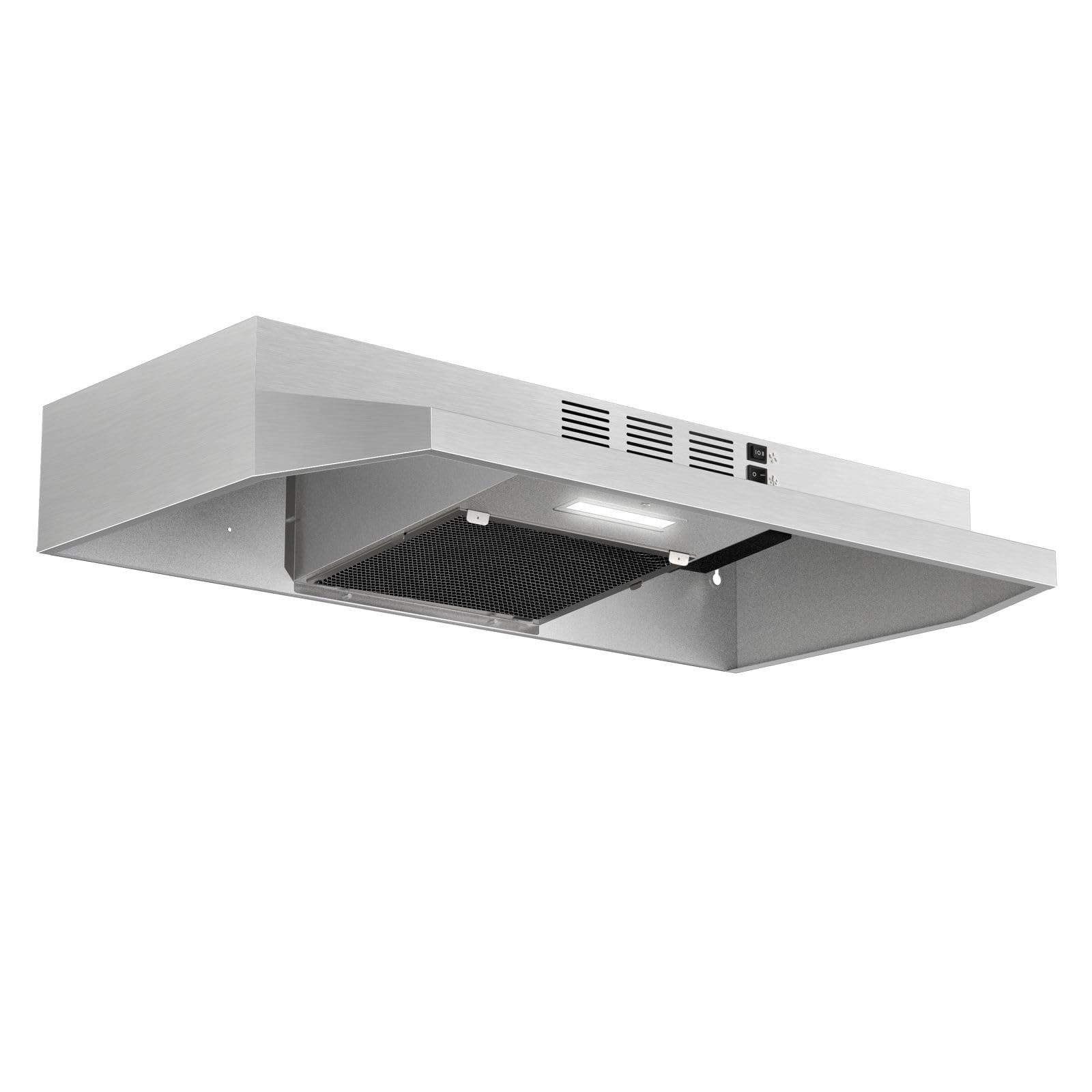 Range Hood 30 inch Under Cabinet, Stainless Steel Kitchen Vent Hood 280CFM, Buil