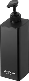 Yamazaki 1533 Magnetic Dispenser, Shampoo, Black, W 2.8 x D 3.1 x H 9.8 inches (7 x 8 x 25 cm), Tower Type, Floating Storage, Refill Bottle, Shampoo Bottle