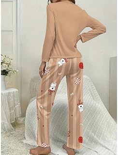 2ピース女性用パジャマセット、ソフトで快適なラウンジウェアセット、Tシャツとパンツ、ホームとリラクゼーションのための居心地の良い寝間着