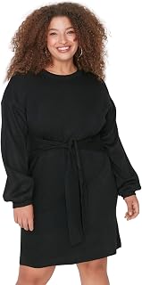 Trendyol Women's Women's Shift Crew Neck Knitwear Plus Size Dress