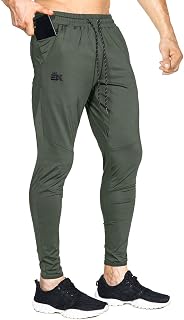 BROKIG Mens Lightweight Gym Jogger Pants Workout Sweatpants Zip Pocket