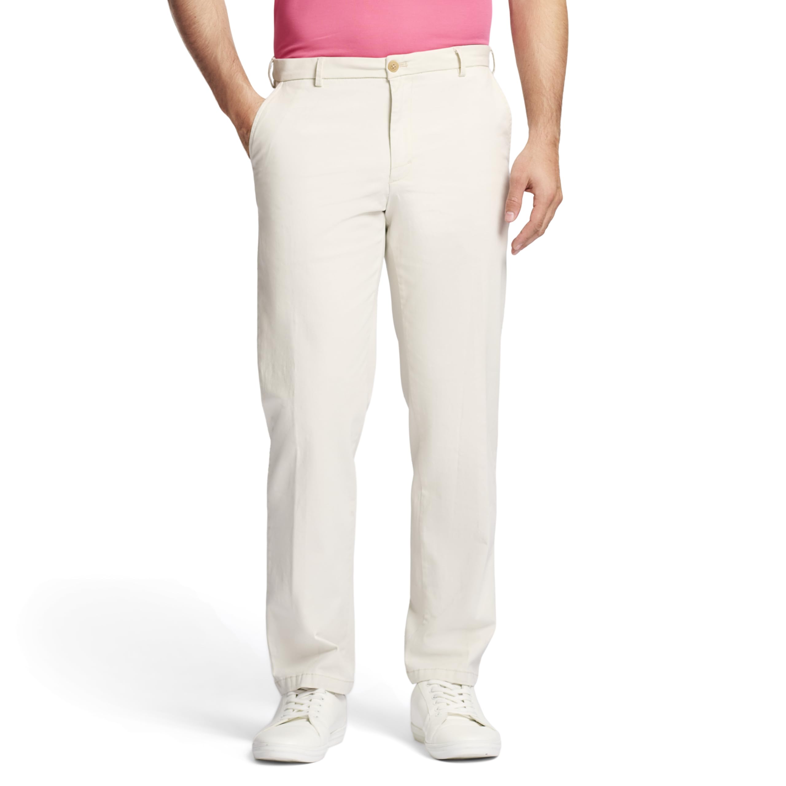 Izod Men's Saltwater Stretch Flat Front Straight Fit Chino Pant