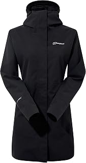 Berghaus Omeara Long Length Waterproof Shell Jacket, Durable, Breathable Rain Coat Giacca Shell Donna (Pacco da 1)
