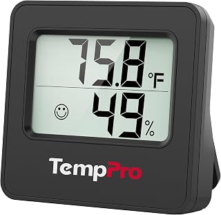 TempPro TempAir Hygrometer Indoor Thermometer for Home | Room Thermometer Humidity Meter with Accurate Temperature Humidity Sensor for Greenhouse Baby Room Office-1 Pack