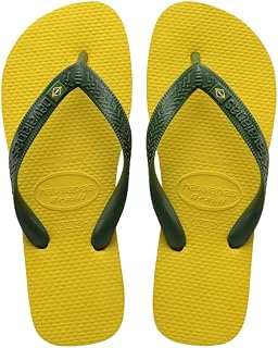 Havaianas - Brasil Classic Flip Flops, Comfortable and Durable, Tribute to the 1998 World Cup, Brazil Flag Straps, Non-Slip Soles with Brazil Stripes, Unisex - Adult
