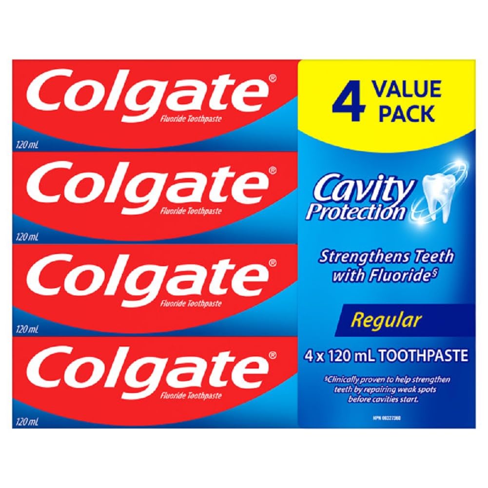 Colgate Cavity Protection Whitening Fluoride Toothpaste - Fresh Mint Taste - Str