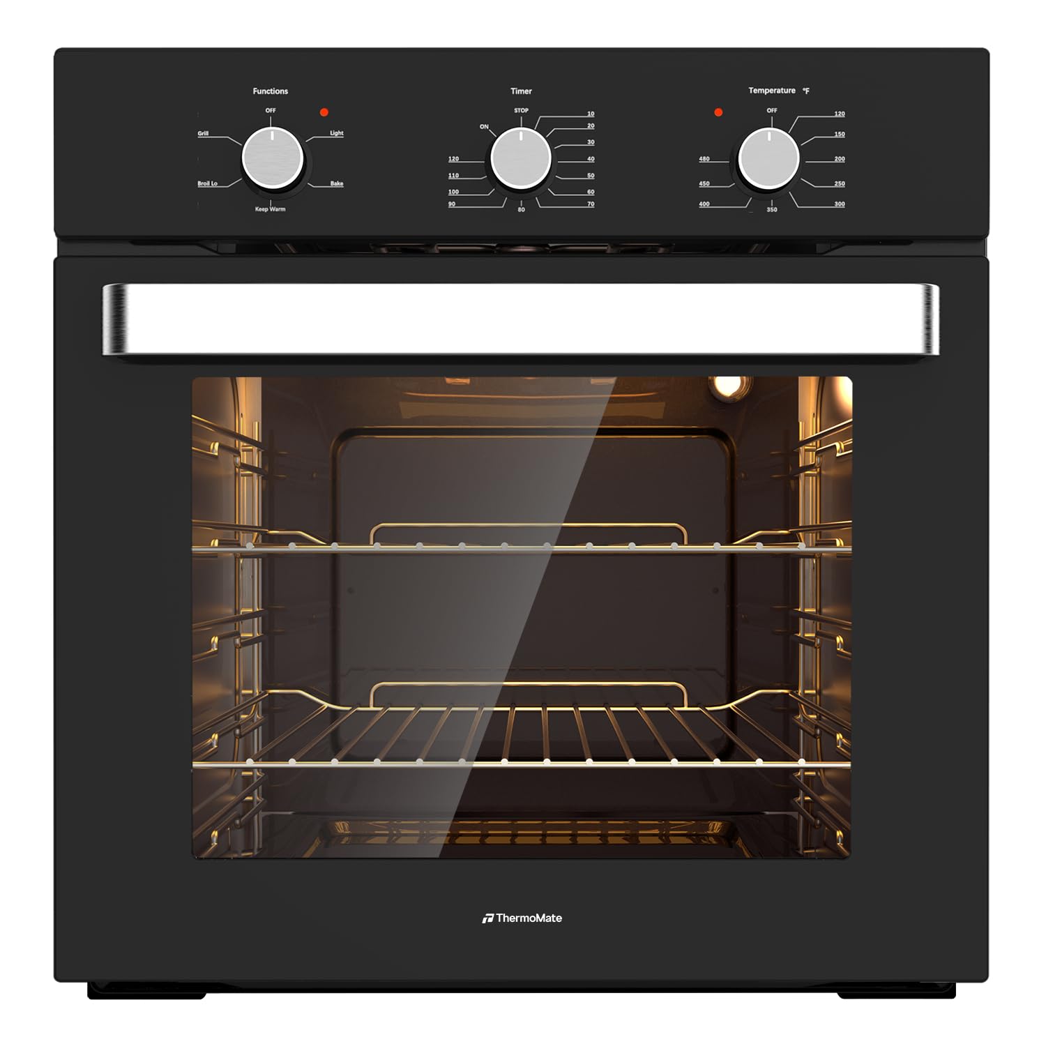 ThermoMate 24" Built-in Electric Wall Oven, ETL Certified, 2.8 Cu. Ft. Electric 