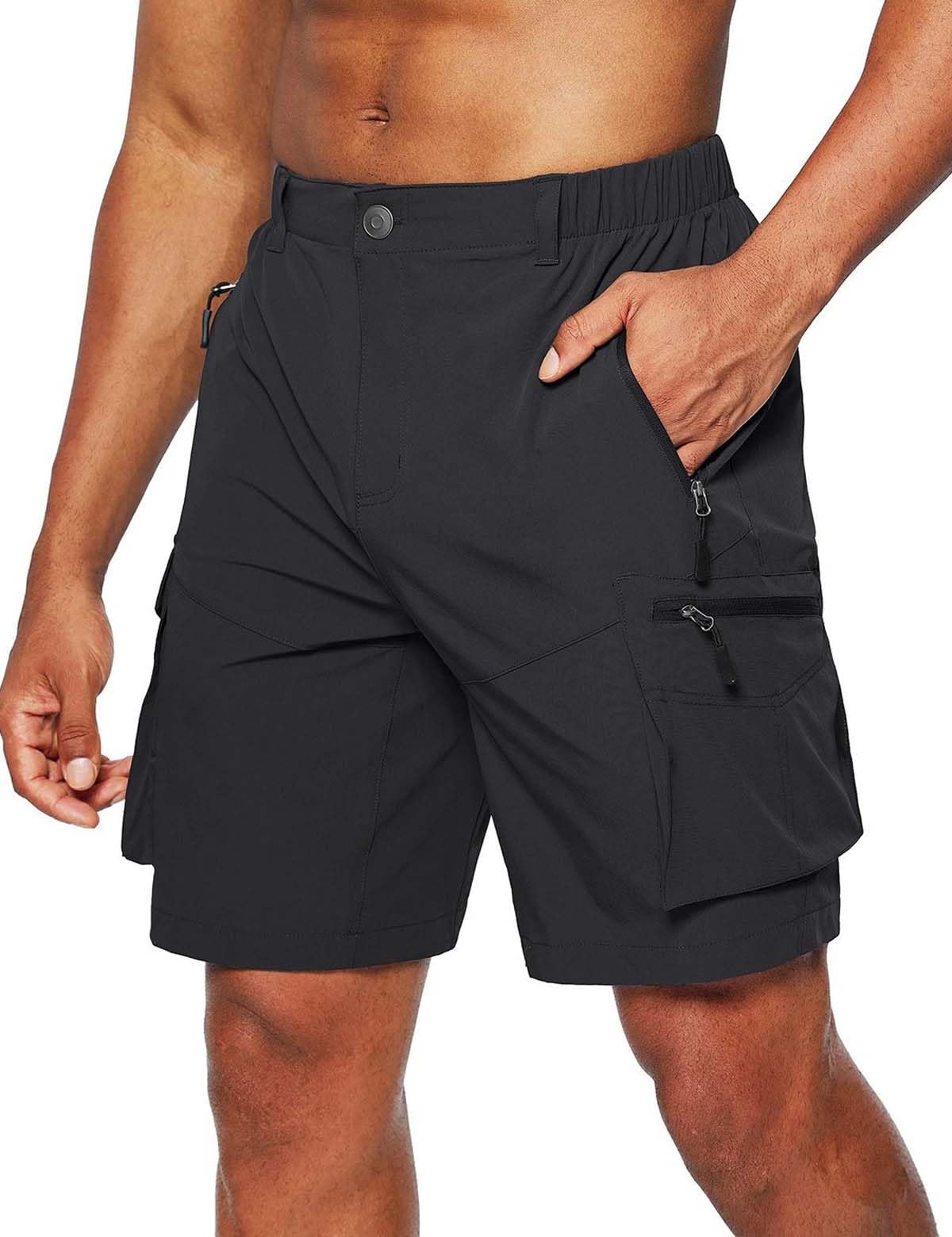 JustSun Mens Cargo Shorts Outdoor Hiking Quick Dry Lightweight Walking Work Shor