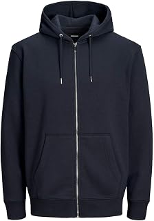 JACK & JONES Zip Hoodie Plain Zip Hoodie