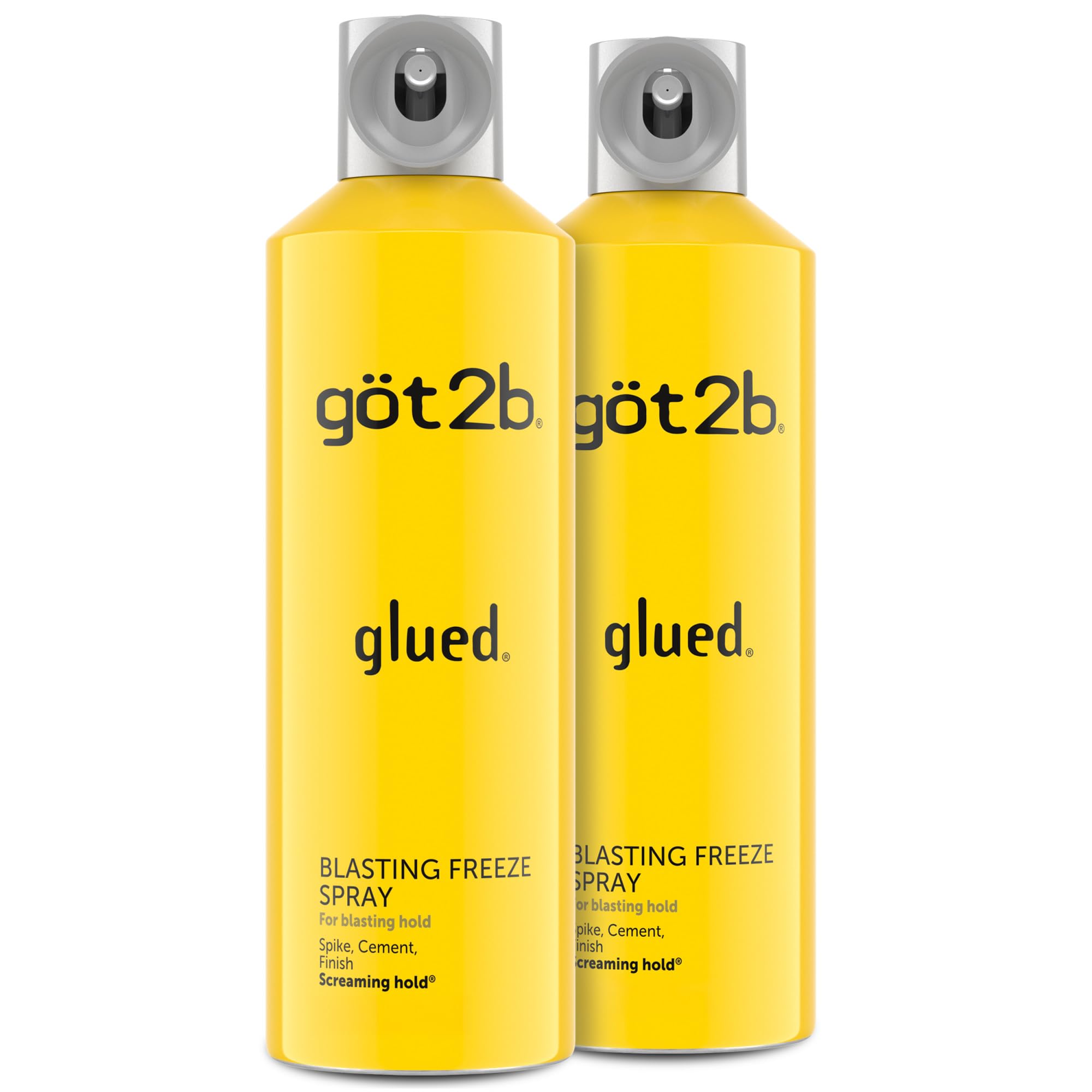 Got2B Glued Blasting Freeze Hairspray, 12 oz, 2-Pack, Strong Hold | Spikes and s