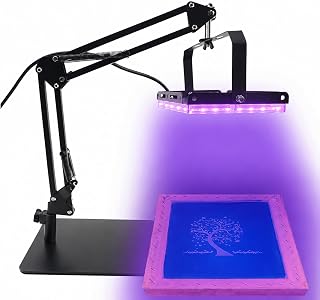 Dorhui 100W 96 LEDs UV Exposure Unit for Screen Printing, 395nm UV Light | Adjustable Stand, Aluminum Housing and Grounded 3-Prong Plug for Photo Emulsion, Cyanotype, Resin and Screen Printing
