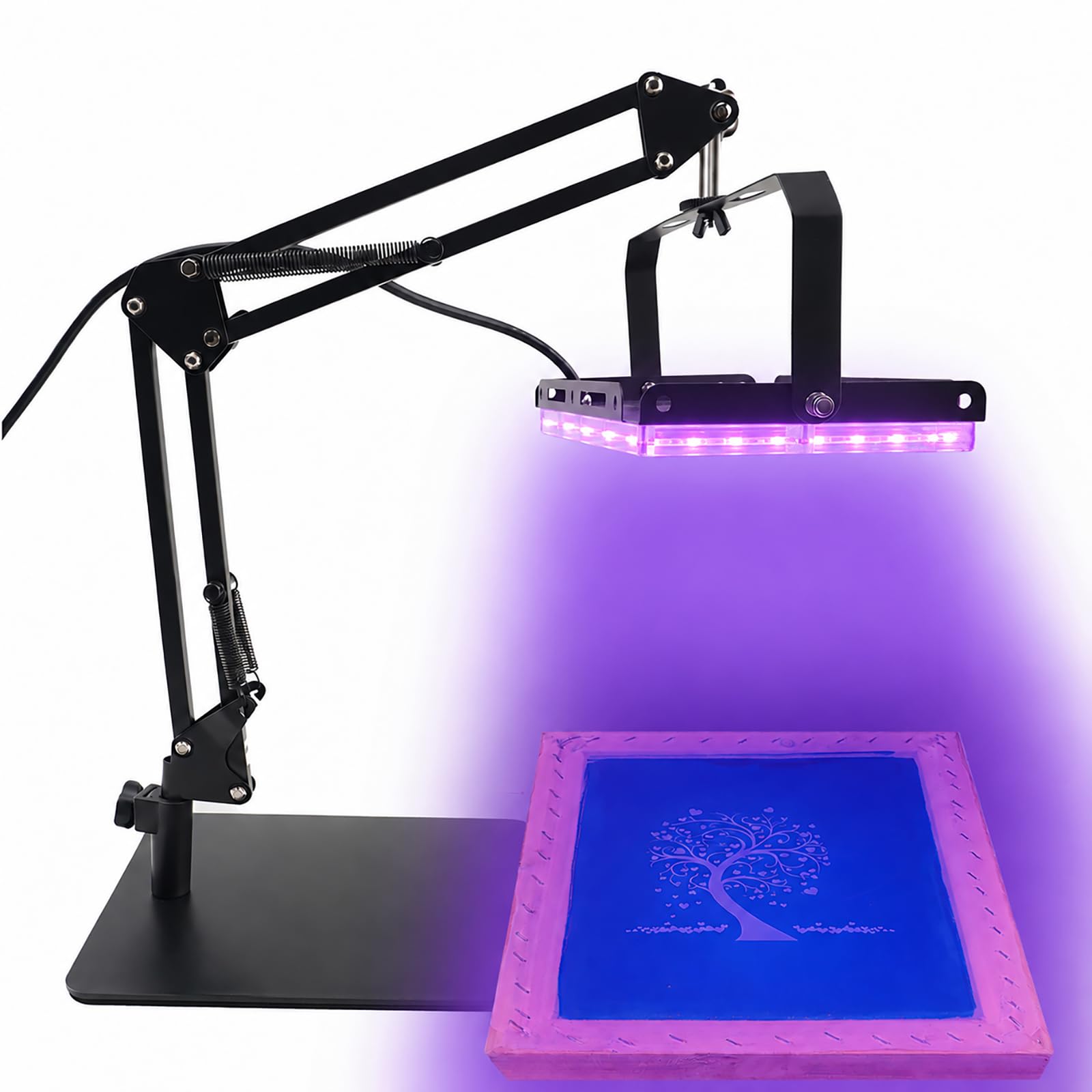 Dorhui 100W 96 LEDs UV Exposure Unit for Screen Printing, 395nm UV Light | Adjus