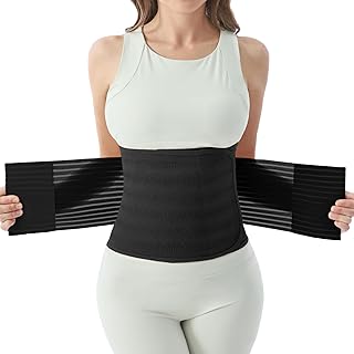 Trendyline Postpartum Belly Wrap for Women: Abdominal Binder Post Surgery Compression Support Belt - Waist Trainer Girdle C Section Recovery Band