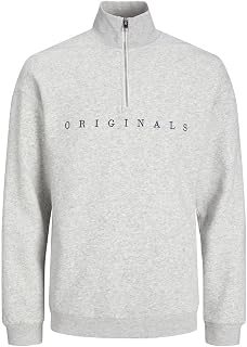 JACK & JONES Men's Jorcopenhagens Sweat Half Zip High Neck Sweatshirt
