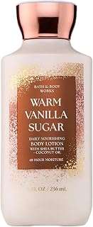 Bath & Body Works Warm Vanilla Sugar Daily Body Lotion, 8 fl oz | Lightweight Daily Moisturizer with Shea Butter & Coconut Oil in Sparkling Sugar & Sweet Vanilla Scent for Soft Skin