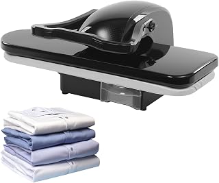 Electic Steam Press, 1600W Intelligent Steam Press for Clothes with Spray Bottle&Pressing 5 Modes Cushion Compact Ironing Steam Press W/Touch Screen for Perfect Ironing 35.8"L*20.8"W*10.2"H Black