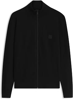 BOSS Herren Kanozip S Strickjacke aus Baumwolle und Kaschmir