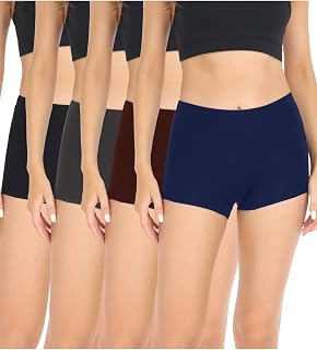 wirarpa 4 Pack Women's Boxer Shorts Cotton Shorts with Horse