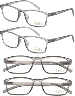 TERAISE Upgrade Blue Light Blocking Reading Glasses 4 Pack Compact Lightweight Reading Glasses Computer/Cell Phone Eyeglasses Stress Relief
