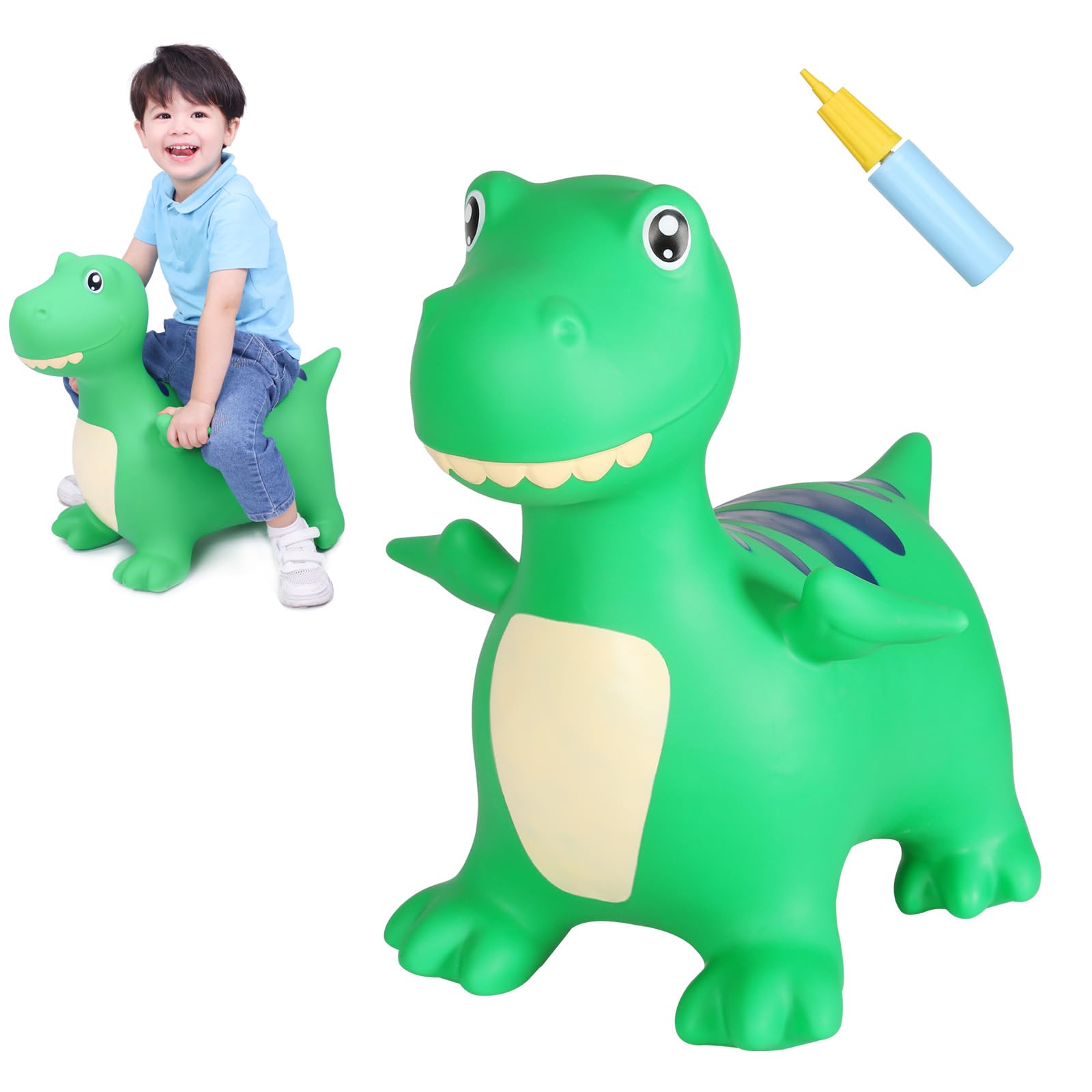 INPANY Bouncy Horse, Dinosaur Hopper Toys for 2-5 Boys, Gifts Toy for Kid | Eco-