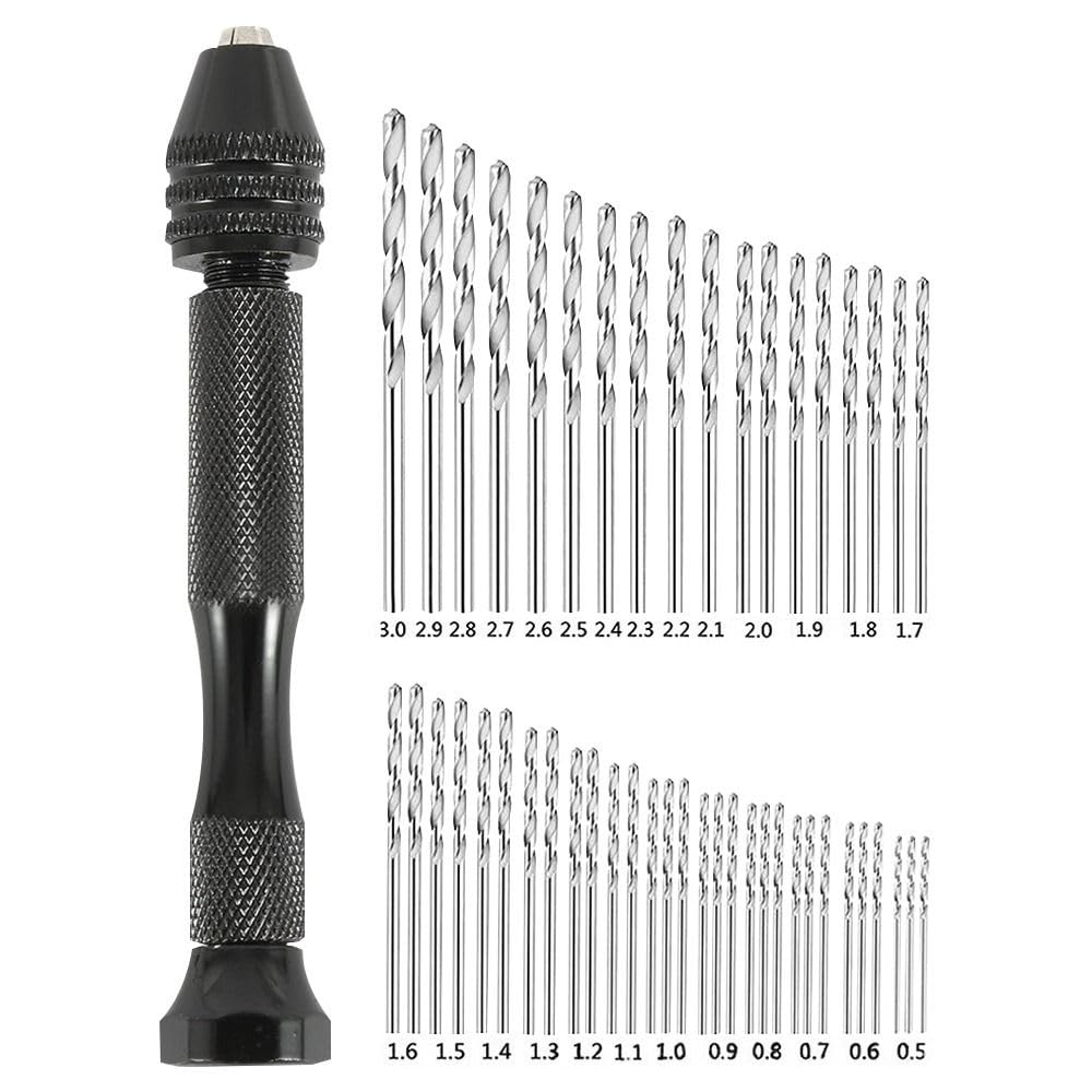 49 Pcs Micro Durable Portable Twist Drill Bits for DIY Hand Drill Craft Model fo