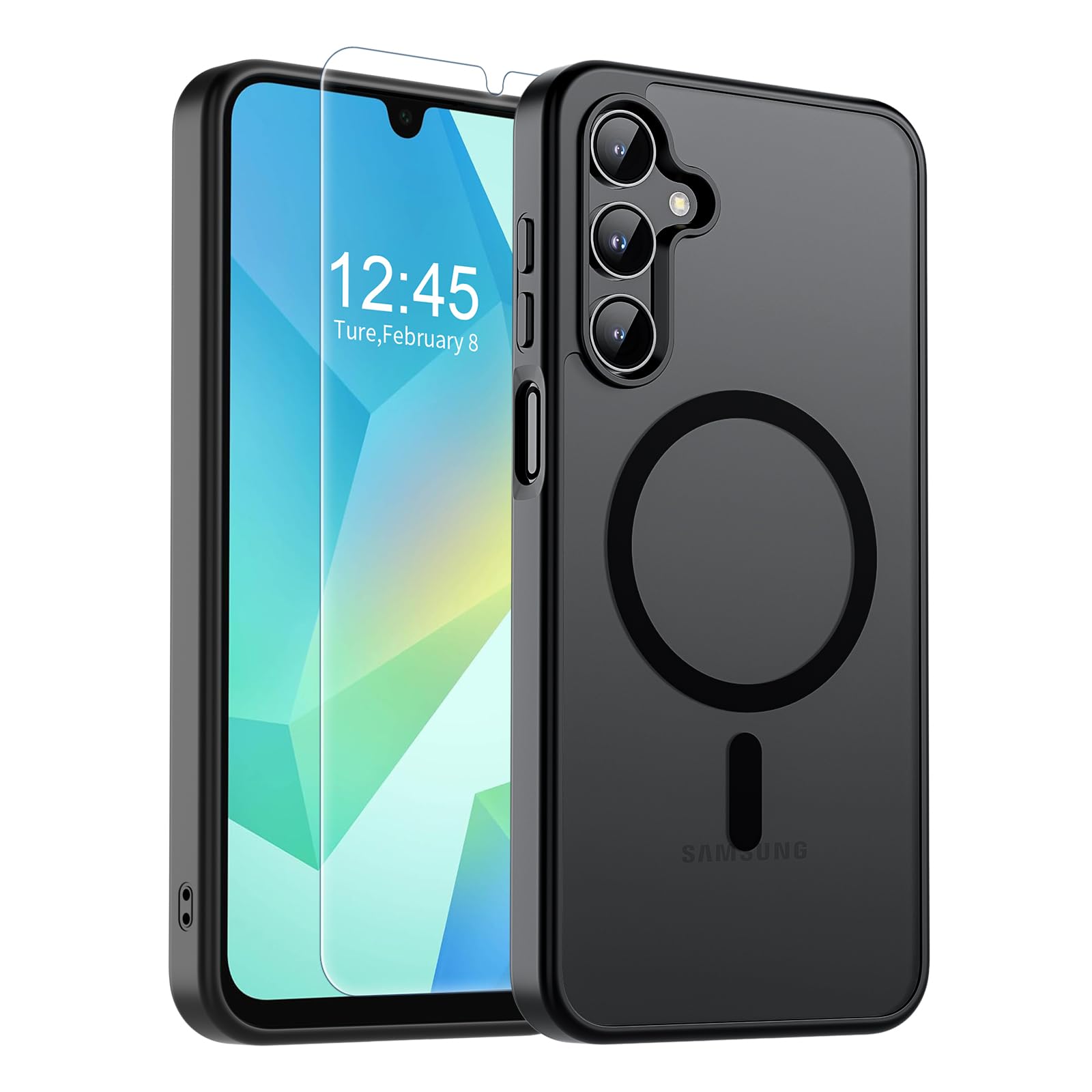 SUPFINE Magnetic for Samsung Galaxy A17 / A16 5G Phone Case - Black | With Scree