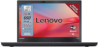 Lenovo, Intel Core i5 Laptop PC Ready to Use with Libre Office Package, Notebook with 14" HD Display, 16GB RAM, 512GB SSD, Italian Warranty (Refurbished)