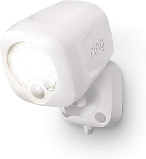 Ring Spotlight Battery — Motion-activated spotlight, bright LEDs, works with Amazon Sidewalk, White