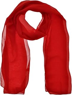 WESTEND CHOICE Chiffon Scarf for Women Plain Sheer Neck Wrap Large Scarves