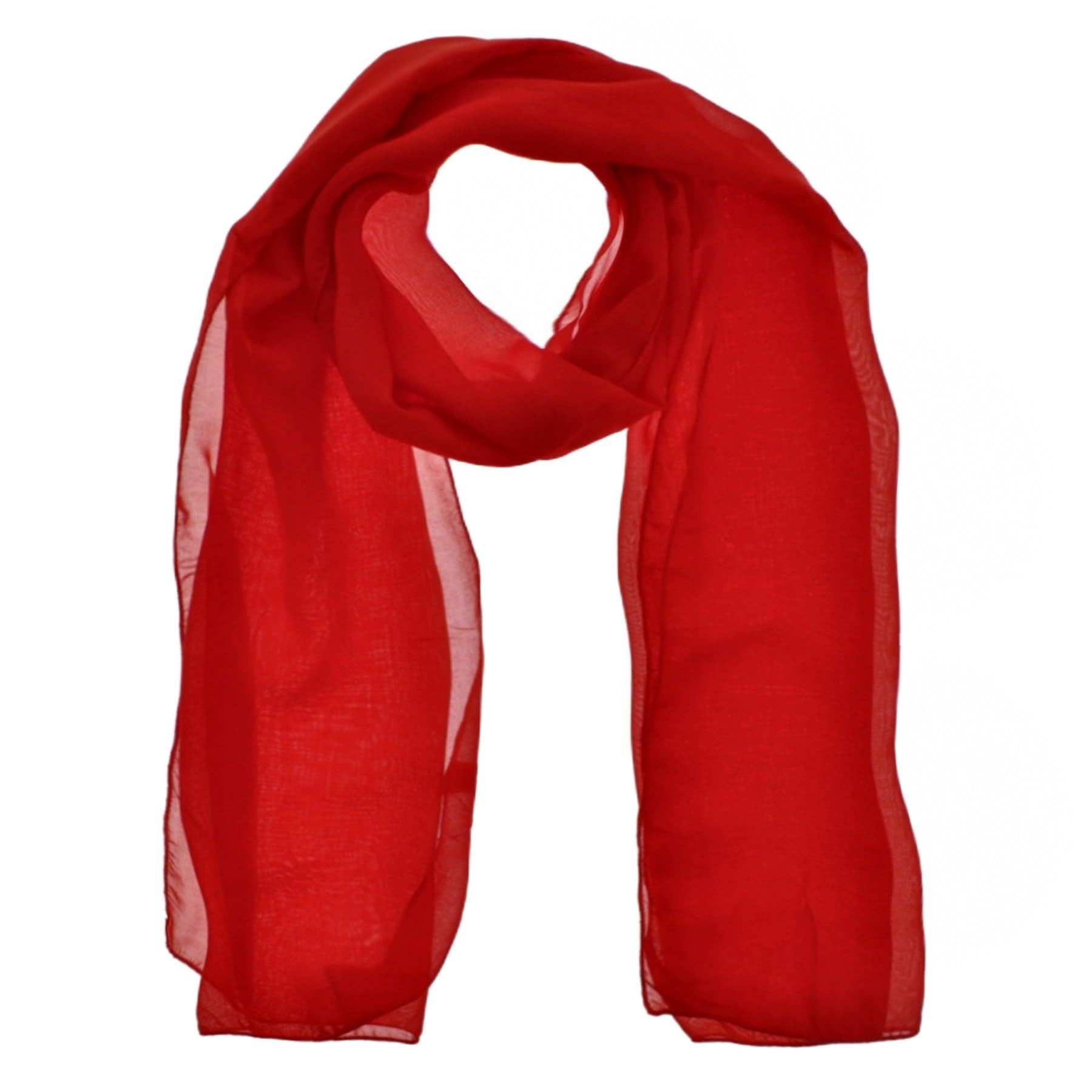 WESTEND CHOICE Chiffon Scarf for Women Plain Sheer Neck Wrap Large Scarves