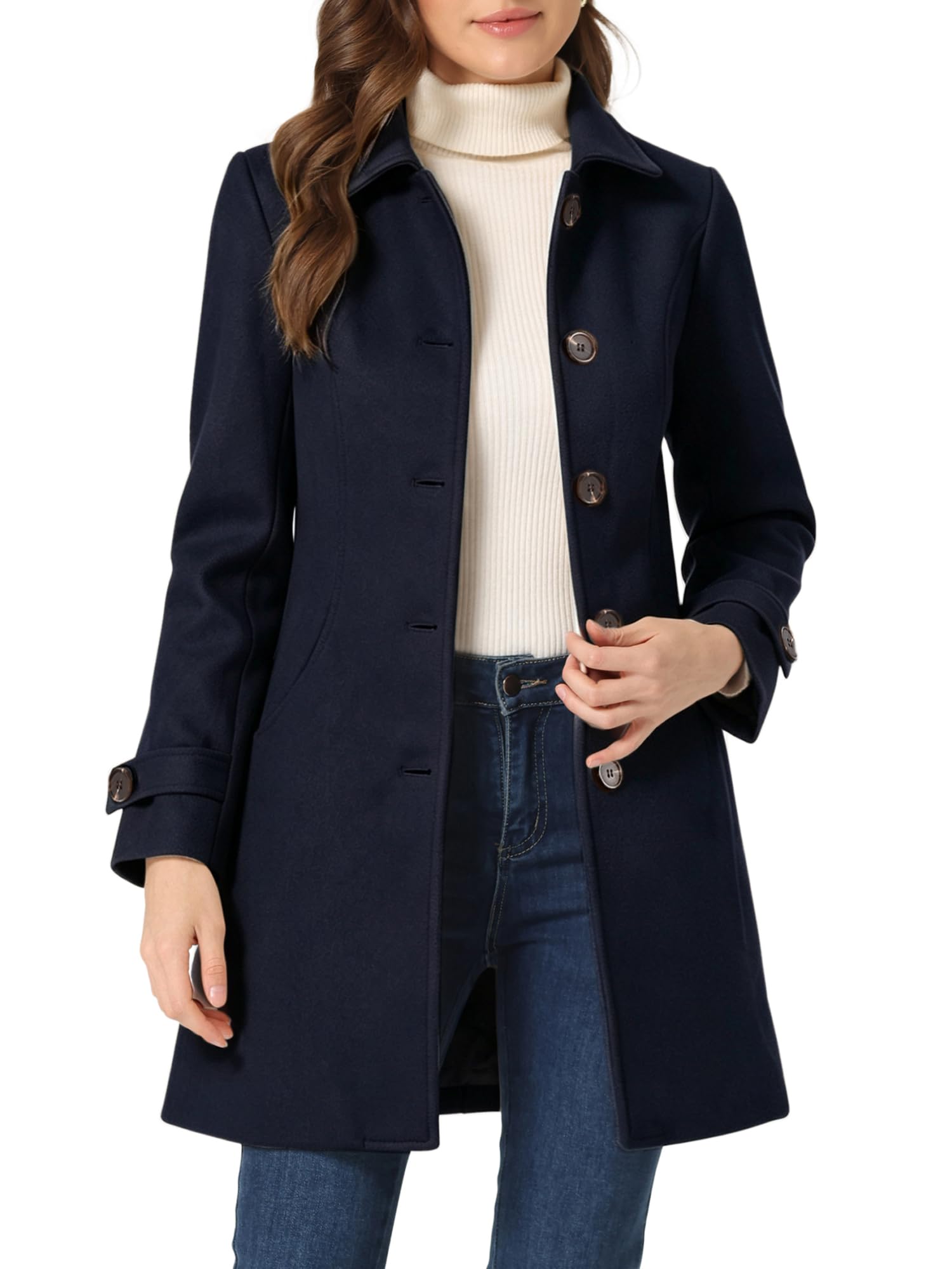 Allegra K Women's Peacock Coat
