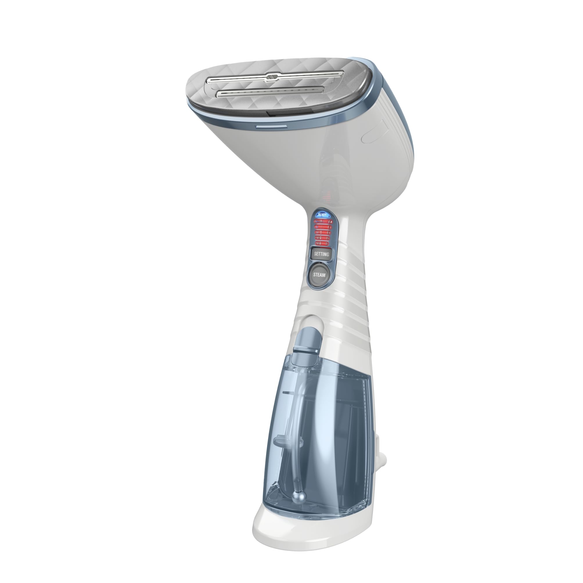 Conair Handheld Steamer for Clothes & Upholstery, 3 Attachments, White/Blue | Po