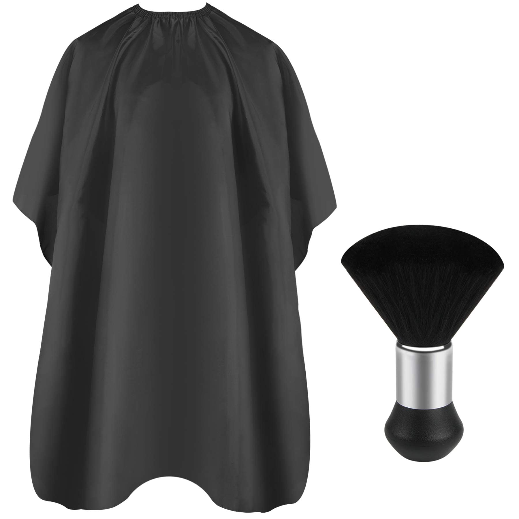 FEBSNOW Barber Cape Professional Hair Cutting Cape with Neck Duster Brush | Full