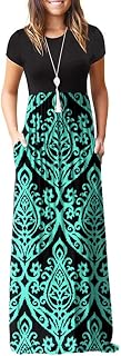 GRECERELLE Women Summer Casual Loose Cover Up Long Dress with Pocket