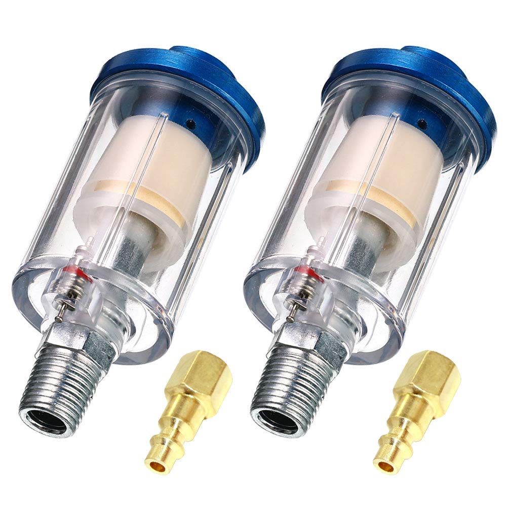 beduan Water Oil Separator Filter, 1/4" NPT Male and Female Thread Spray Gu