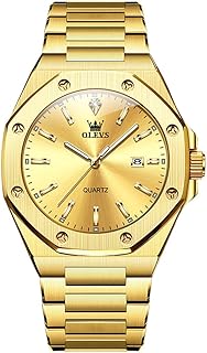 OLEVS Men Waterproof Luminous Automatic Date Minimalist Analog Quartz Watch