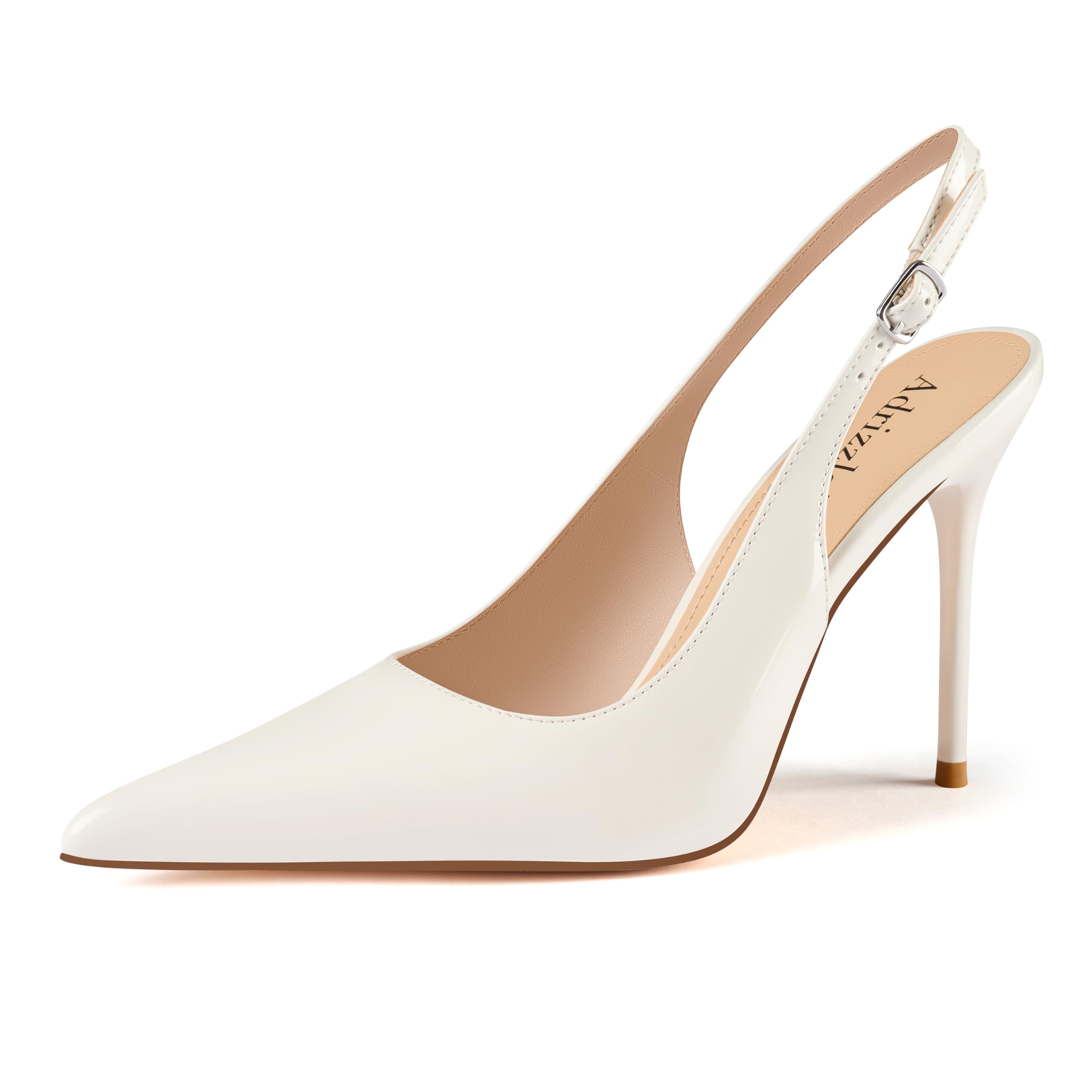 Adrizzlein Slingback Heels for Women Stiletto High Heels Pumps