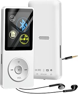 64GB MP3 Player with Bluetooth and HD Speaker, Lightweight Size for Sports | Multifunctional MP3 Music Player with FM Radio, Recording Function, Supports Random Playback, Including Earbuds